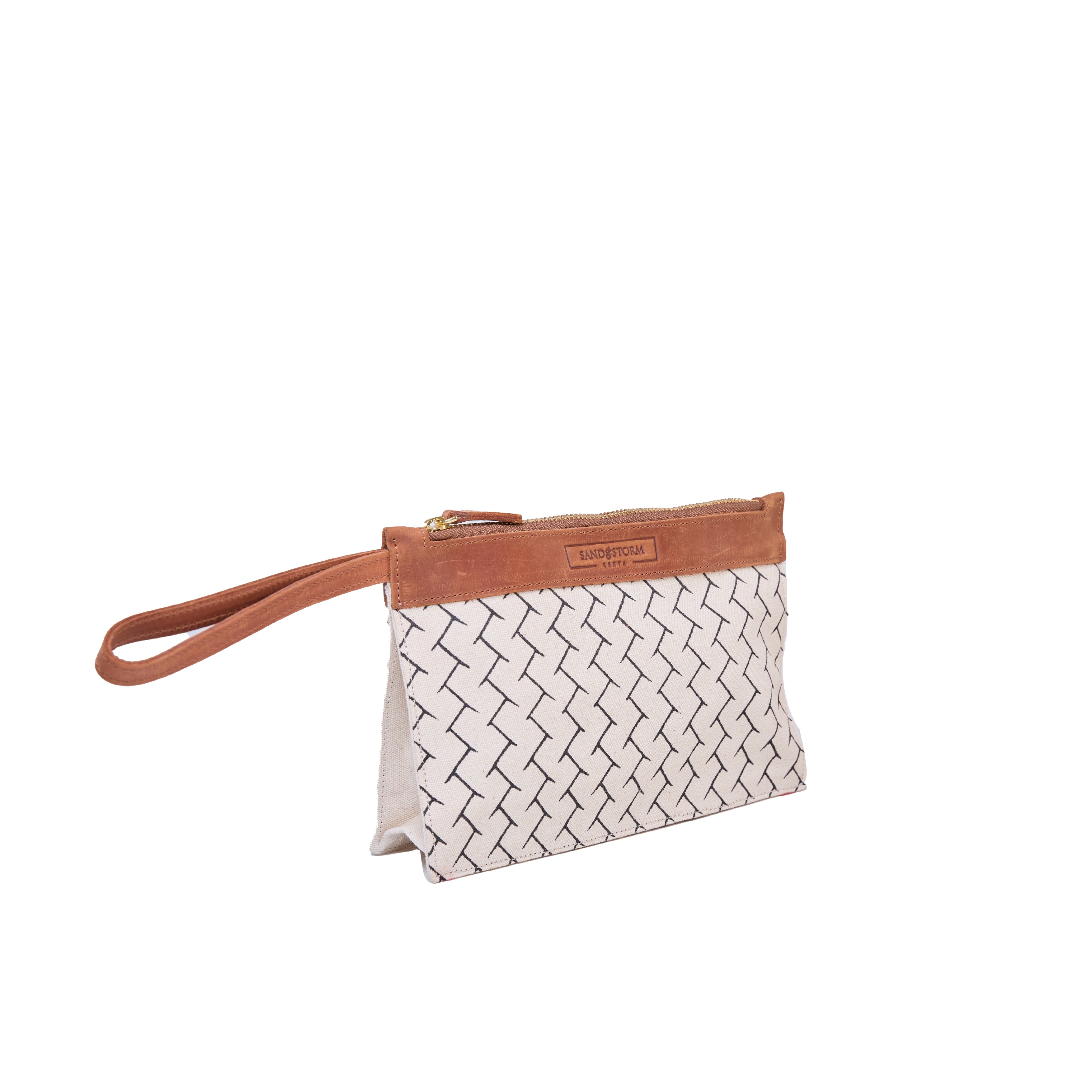 Canvas Agnes Woven Print Pouch — view 3