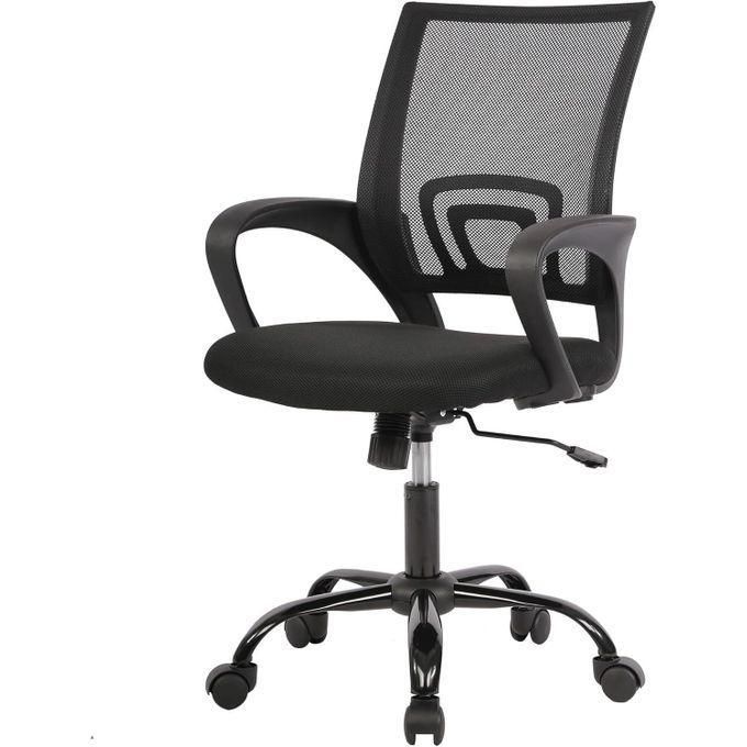 Clerical Mesh Office Chair Ergonomic Mid Back Computer Desk Chair with Lumbar — view 2