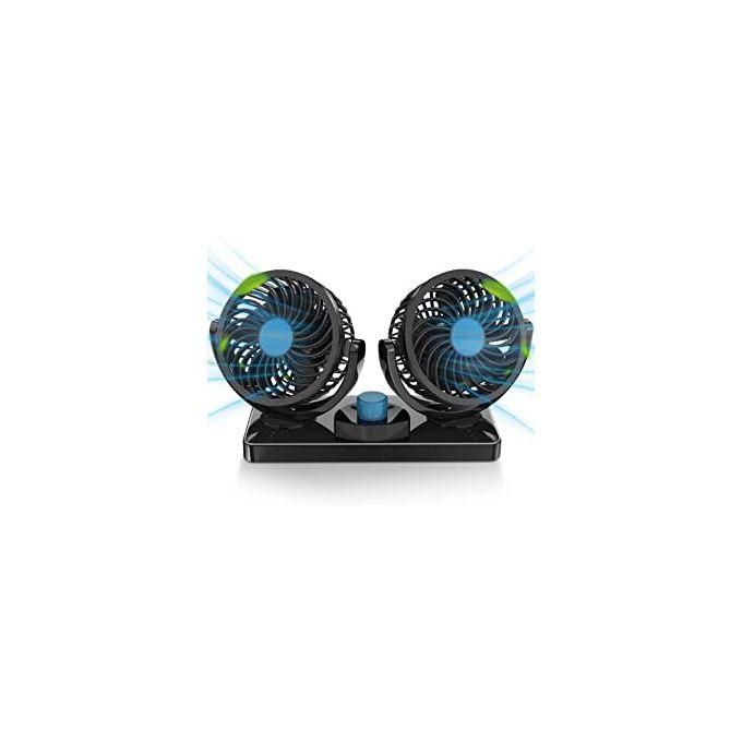 Double 360 Degree Rotatable Car Fan - 12V DC Electric 2 Speed Dual Head Fans — view 2