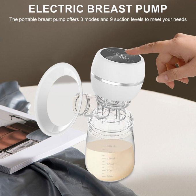 Electric Breast Pump 3 Modes and 9 Levels LED Display Rechargeable with 20 Milk — view 2