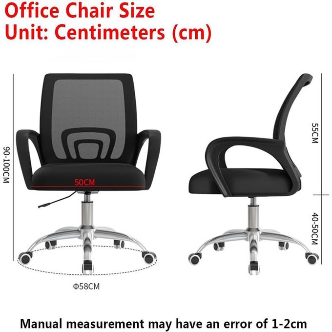 Ergonomic Home Office, Computer Chair with Comfortable Armrests, Mesh Desk with — view 2