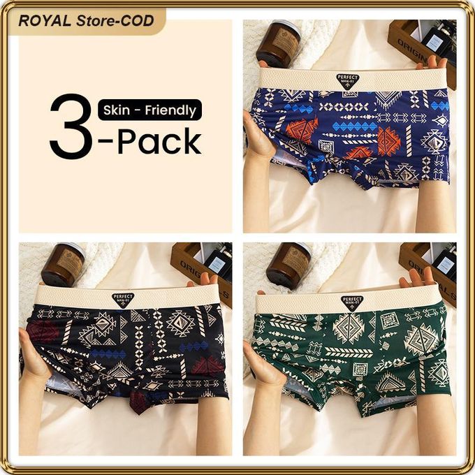 EU Sizes XS‐3XL Men's Printed Boxer Briefs, Soft Breathable Moisture‐Wicking — view 3