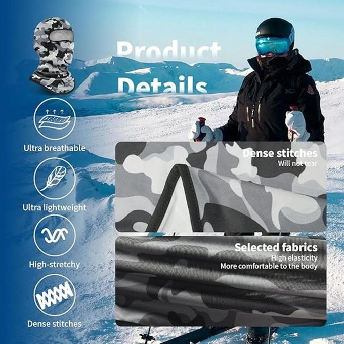 Face Mask, Cover, Ski Mask for Men Women, UV Protection Windproof Scarf for — view 2