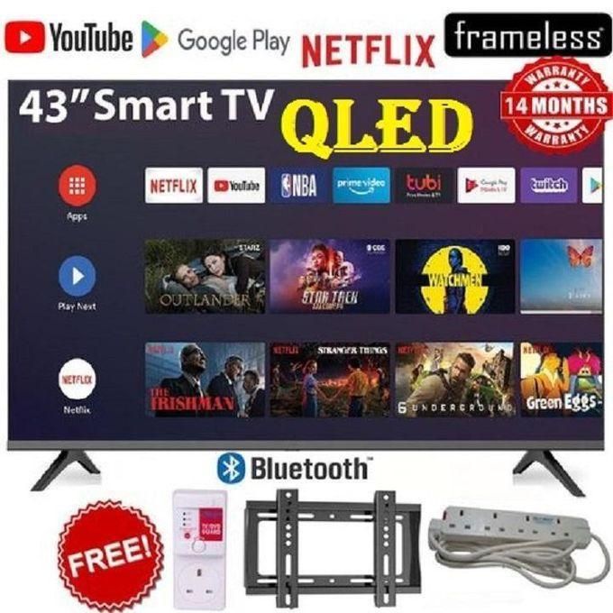 FHD QLED 43"inch Bluetooth enabled Frameless Smart/Android TV WITH — view 2