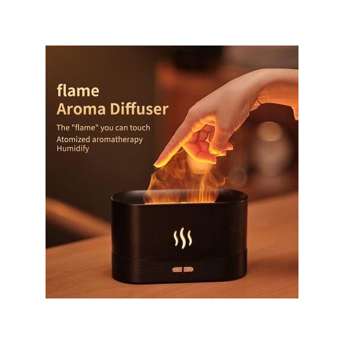 Flame Aromatherapy Humidifier,USB Ultrasonic Diffuser /w Realistic Flame Night Light — view 3