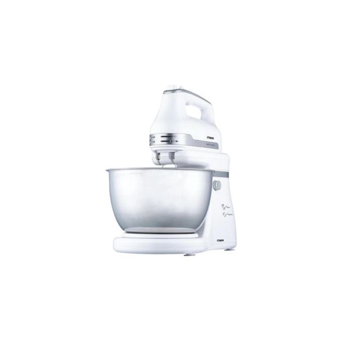 Hand Mixer With Stand, Milky White & Sliver