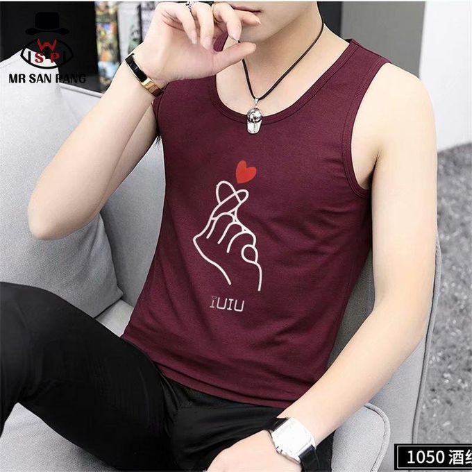 Hot New Tank Tops Cotton Clothes Round Collar Sleeveless Shirts Leisure Fitness Mens