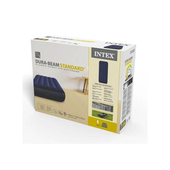 Intex Inflatable Mattress 4 By 6 With Electric Pump-Blue