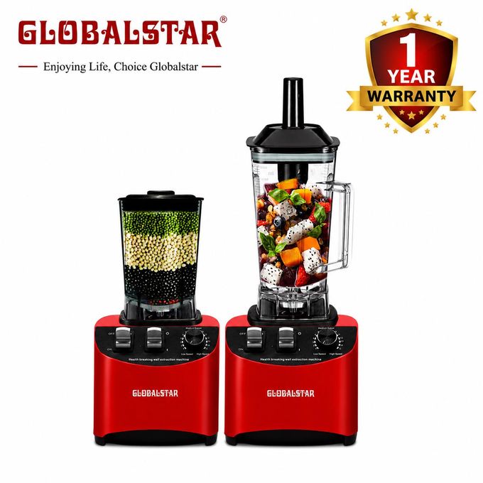 Juice Professional Commercial Blender 2Litres 2 In 1 GS-1589 - Red