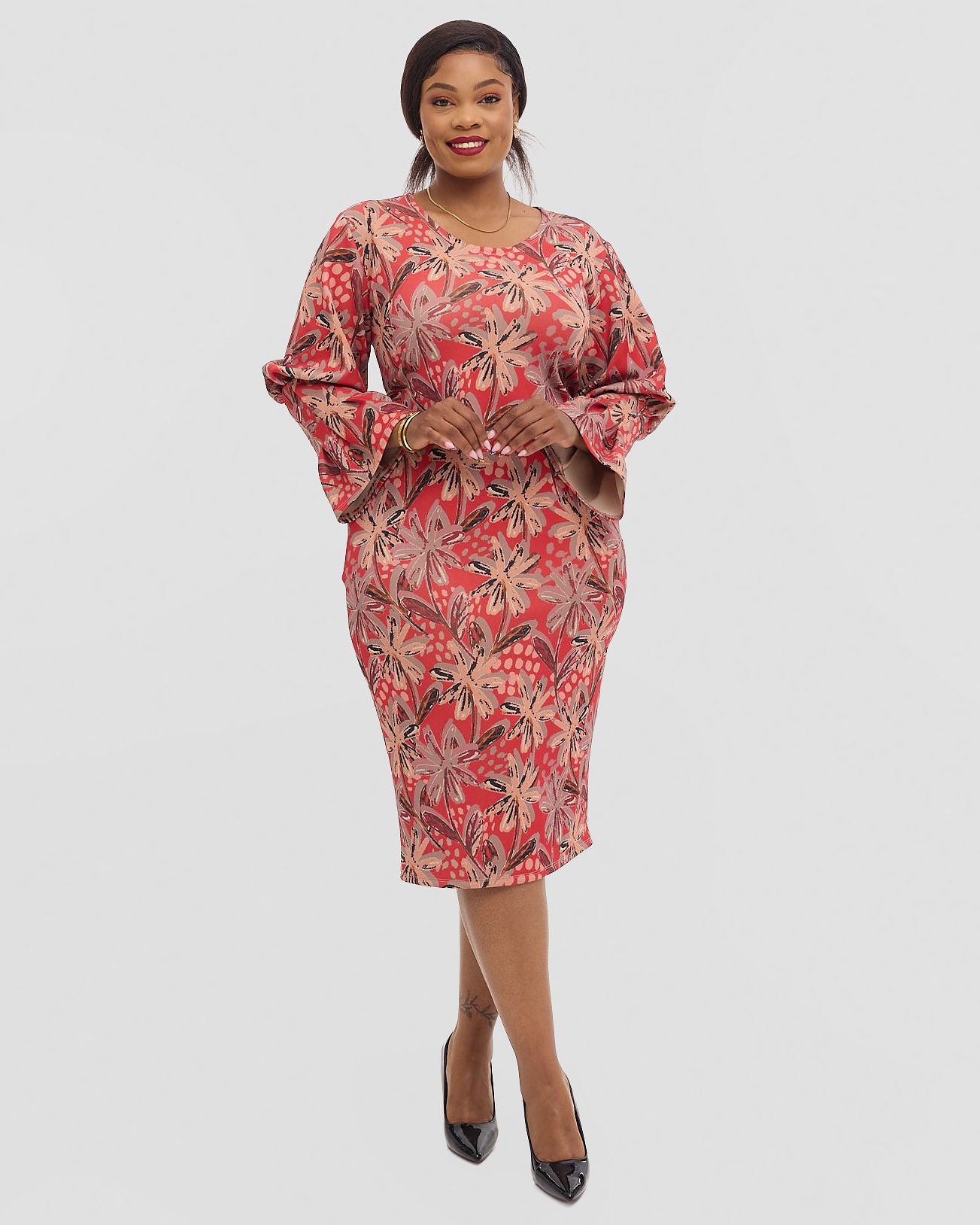 Lizola Raelyn Bodycon Dress - Red