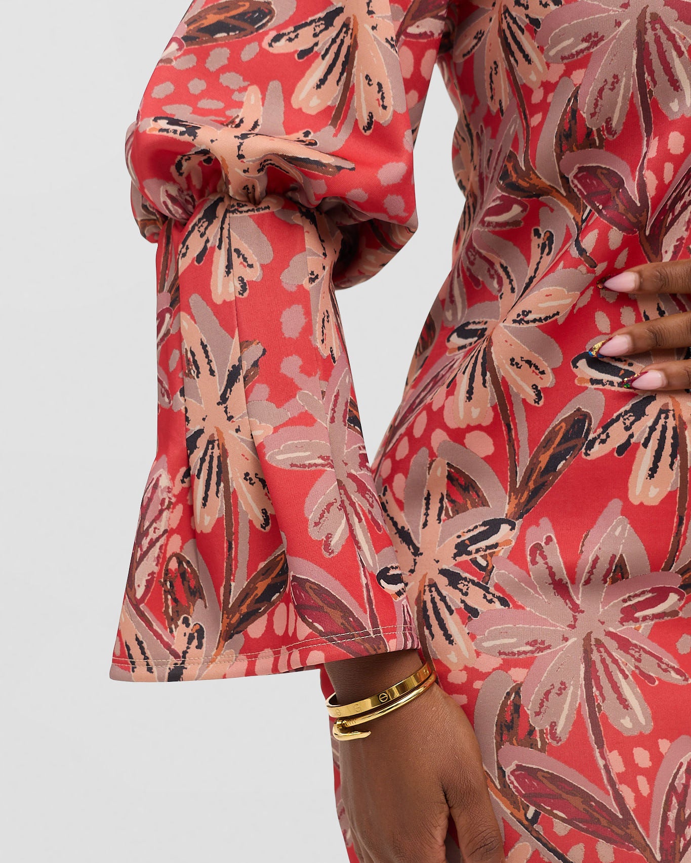 Lizola Raelyn Bodycon Dress - Red — view 3