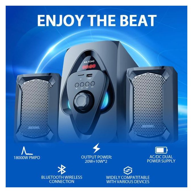 LYS2403 2.1CH Multimedia Speaker System Home Theatrer SubWoofer with BT(1YR WRTY) — view 3