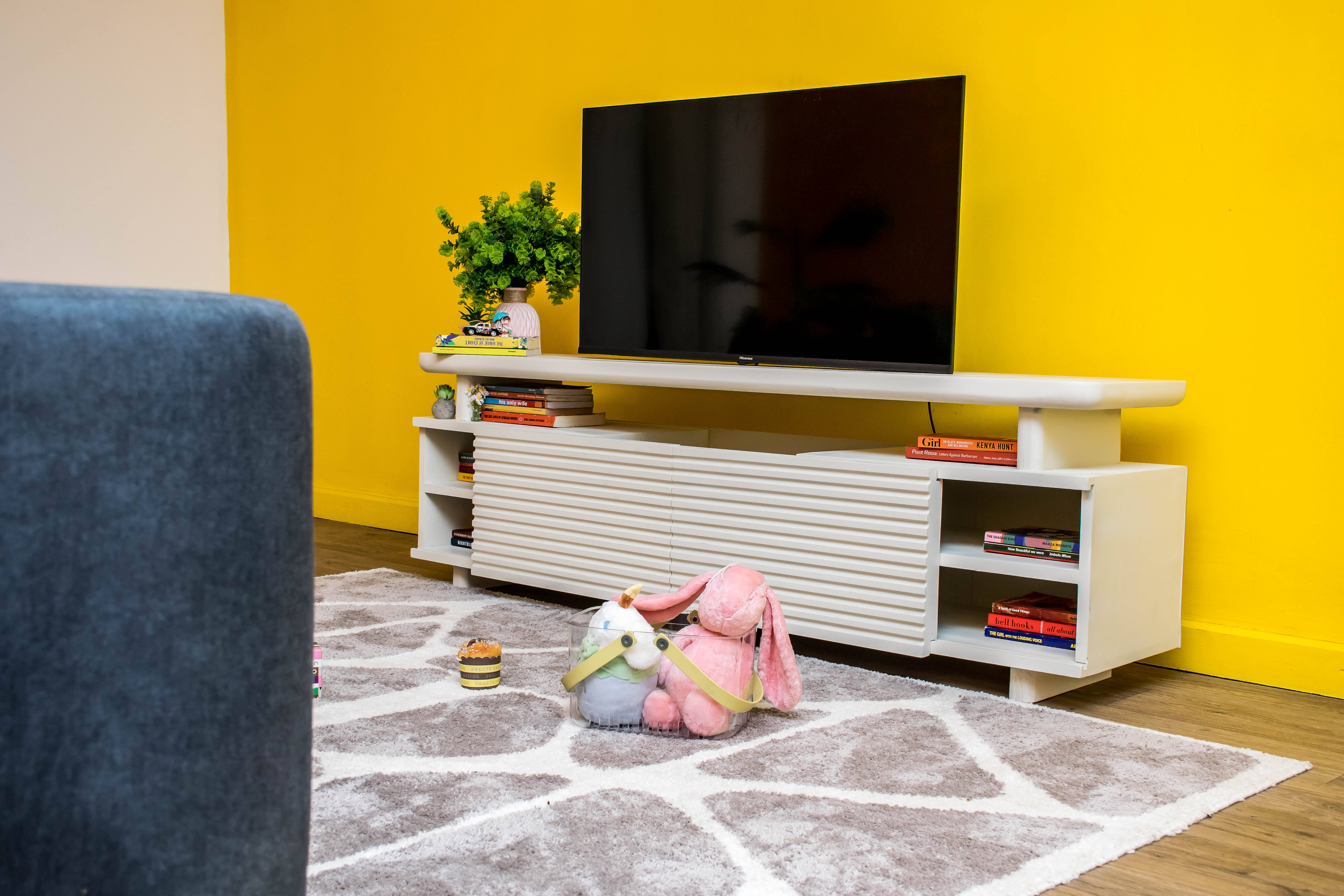 Magic Doors TV Stand (Pearl White) — view 2