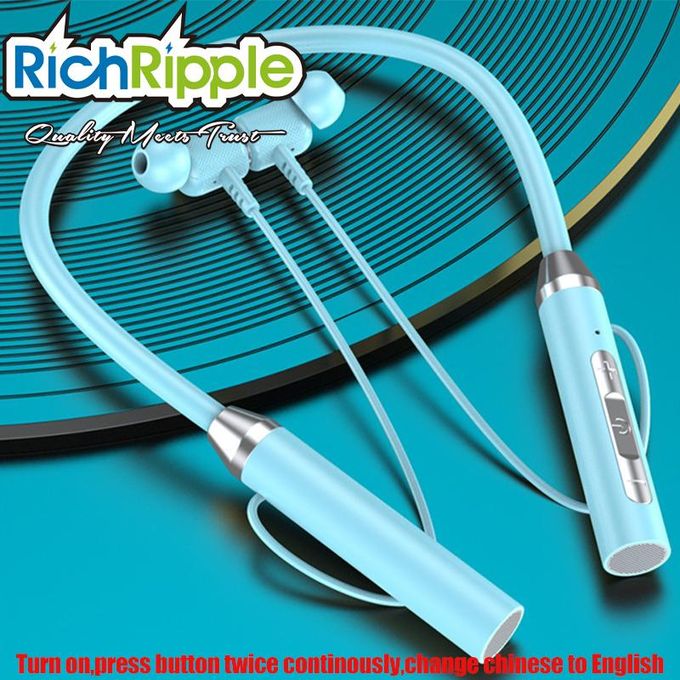 Magnetic Snap Neckband Bluetooth Earphones Secure Fit Sports Headset Fast Charge