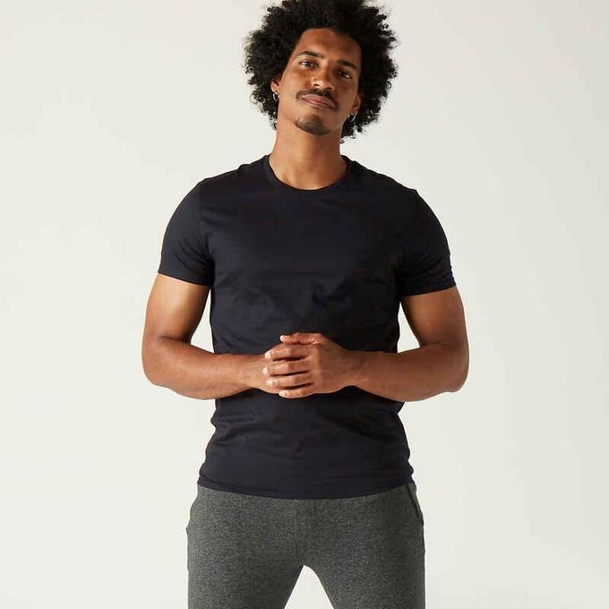 Men's Fitness Regular-fit T-shirt Sportee - Black