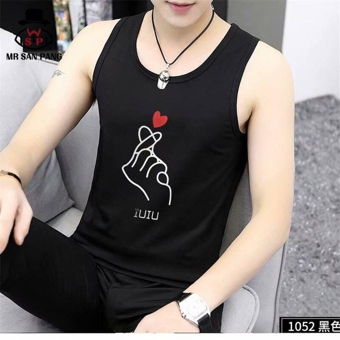 Men Tank Top Hot New Tank Tops Cotton Clothes Round Collar Sleeveless Shirts Leisure