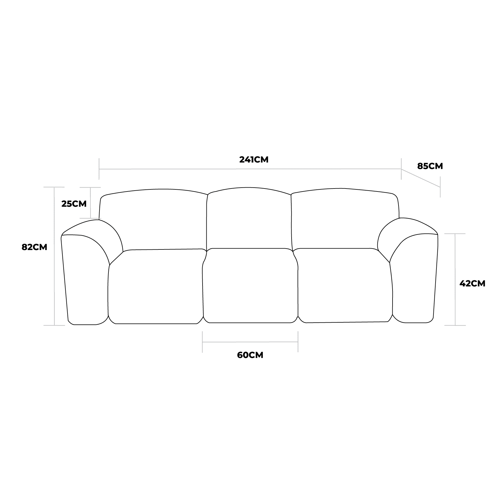 Mr Biggie 3 Seater — view 3