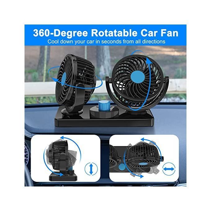 Multi-function USB Car Office 360 Degrees Adjustable Cooling Fan