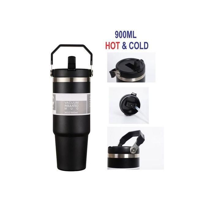Naija-Tested 900ML Steel Flask - 24H Ice/Coffee Keeper for Workers & Road Trips