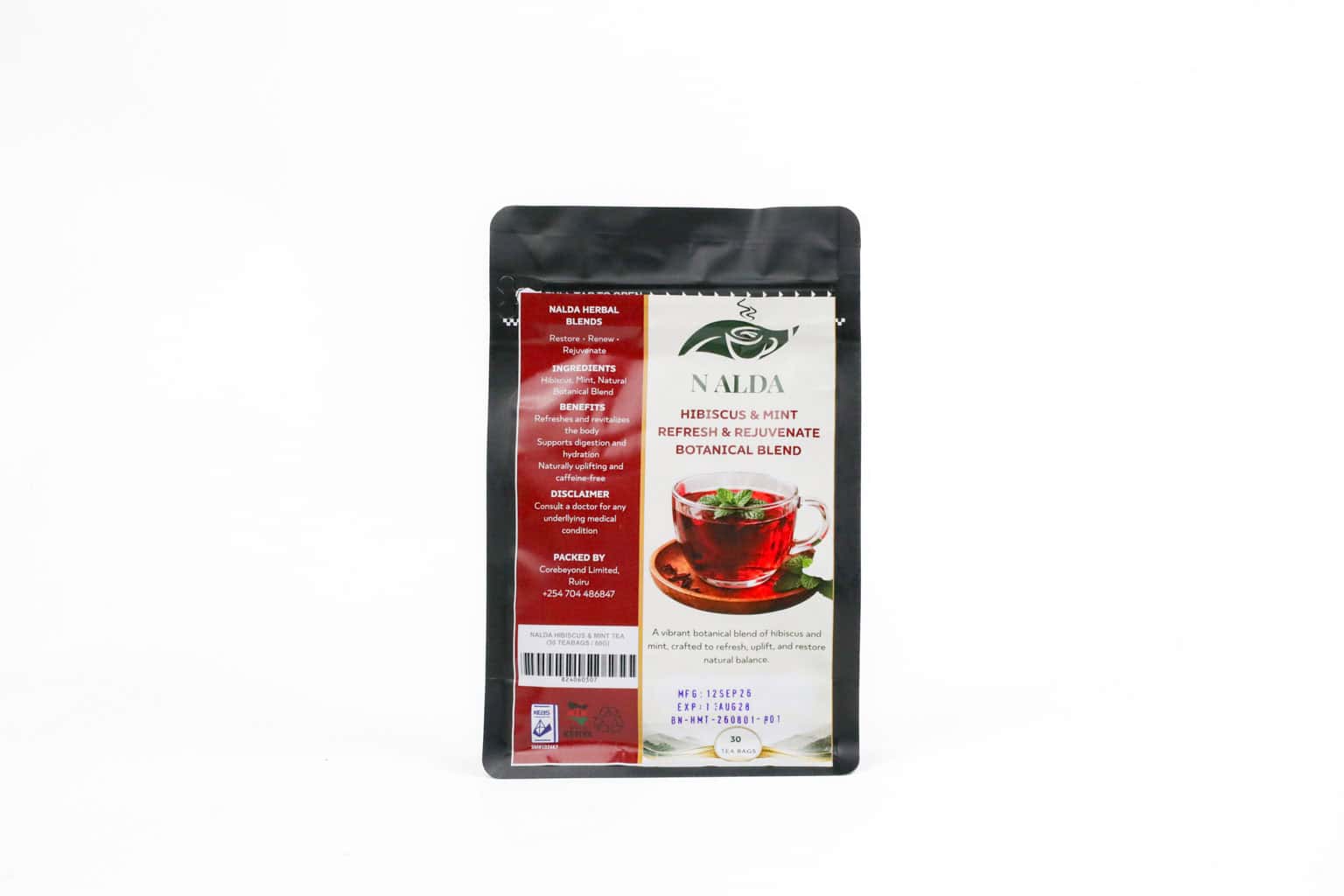 NALDA Hibiscus & Mint Specialty Blend - 30 Tea Bags
