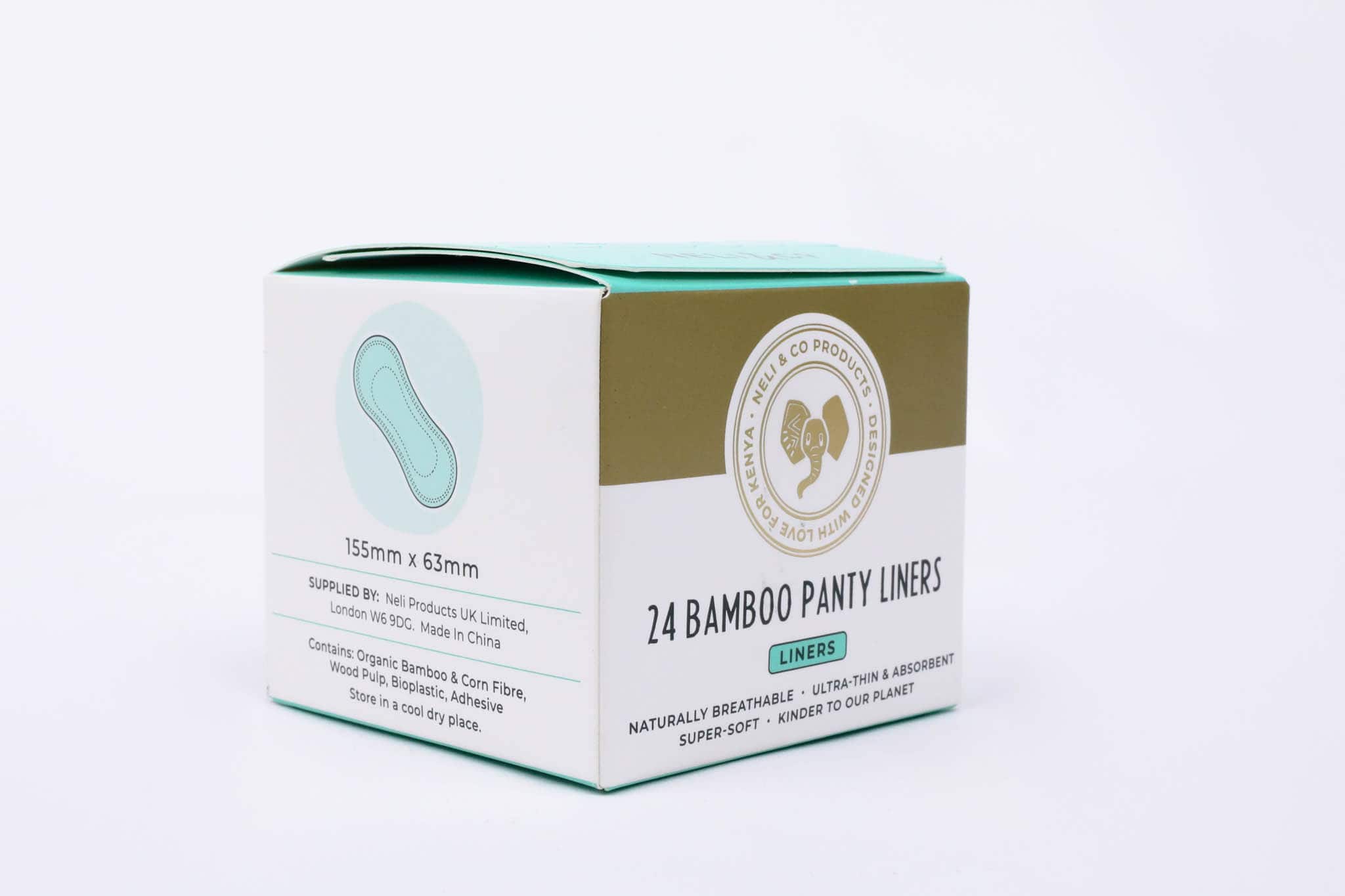 Neli & Co Bamboo Panty Liners - 24 Pieces