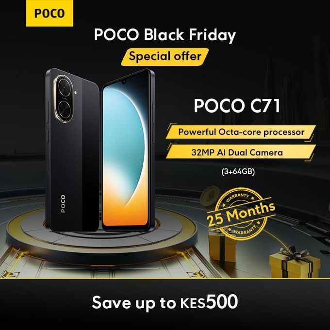 POCO C71, 6.88", 64GB + 3GB RAM (Dual SIM), 5200mAh, 4G - Black (25 Months Warranty) — view 3