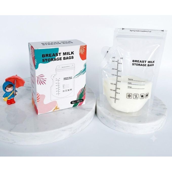 Pre-Sterilized Breast Milk Storage Bags (30 Pack) - BPA-Free Food-Grade Leak-Proof