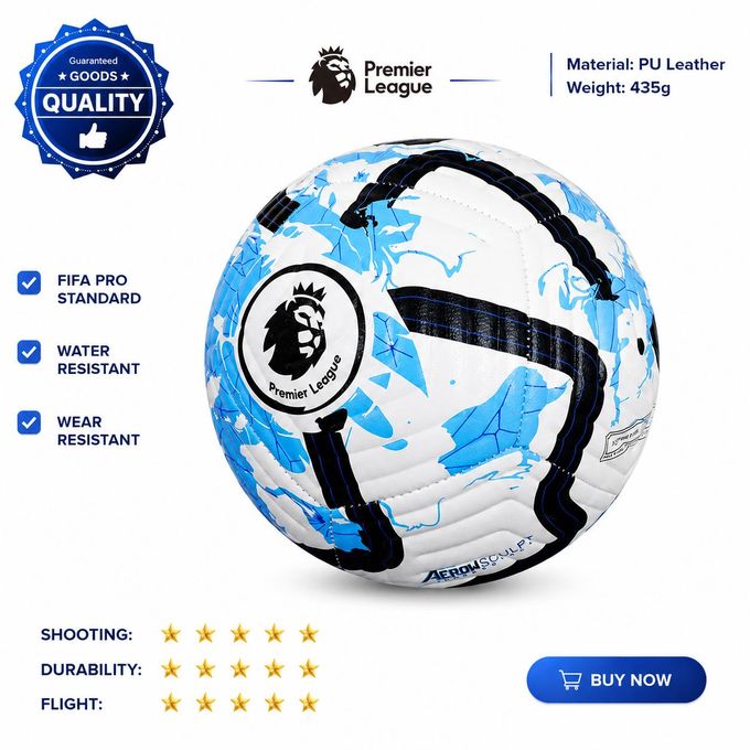 Premier League Football Size 5 Original Football ball- PU Match Ball | Soft Touch