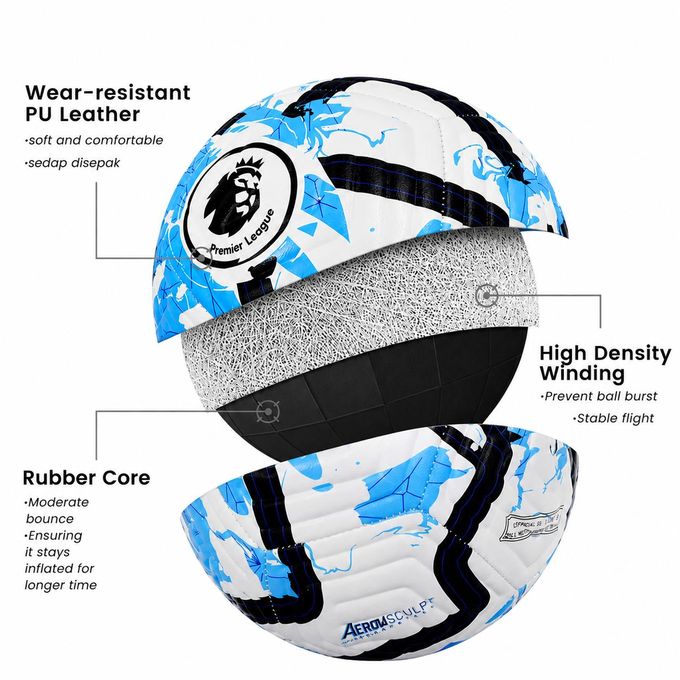 Premier League Football Size 5 Original Football ball- PU Match Ball | Soft Touch — view 3
