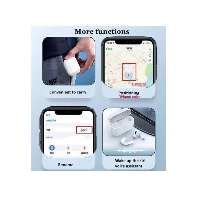 Pro3 Bluetooth Headsets Wireless Pods Pro Earpods Earphones — view 3