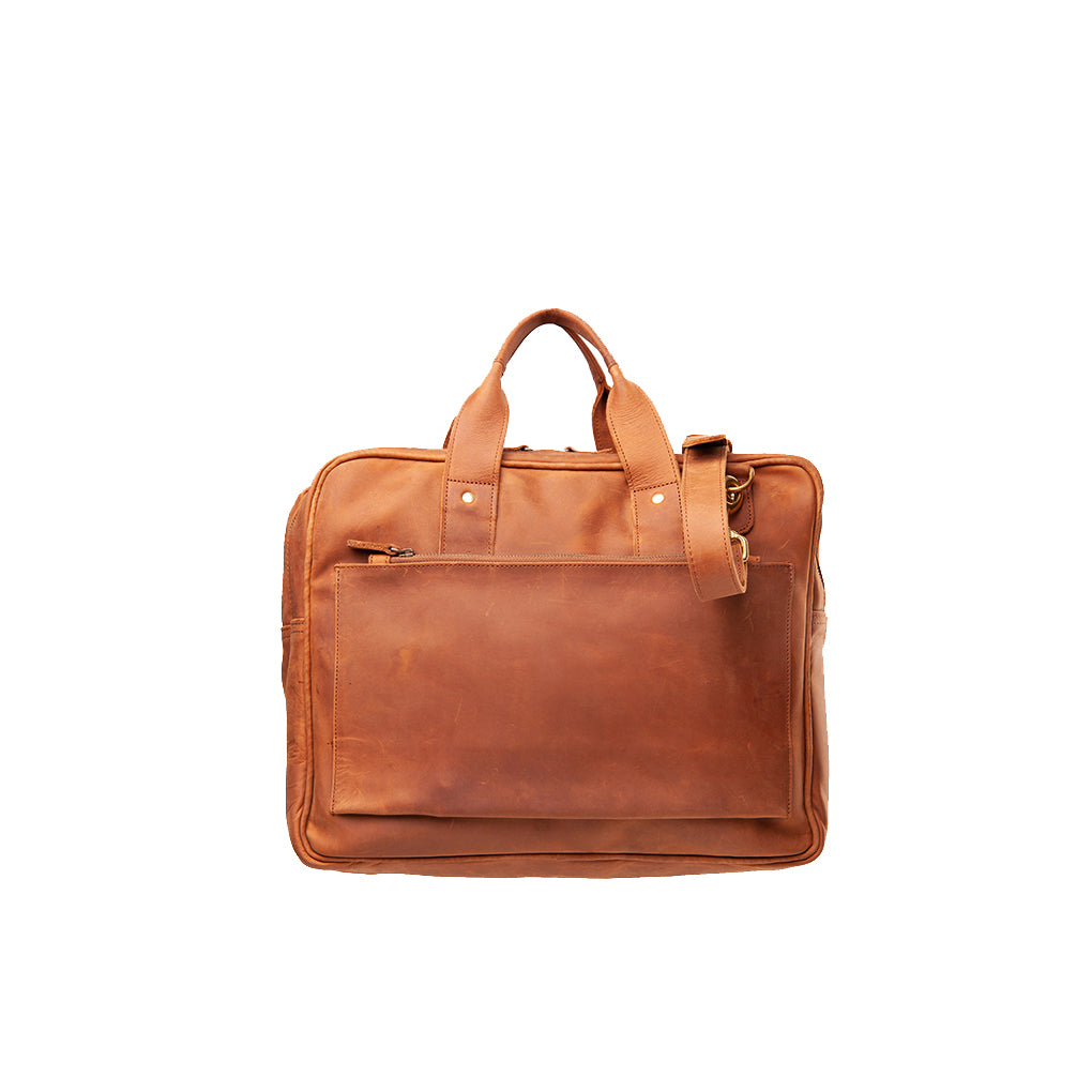 Pull-up Leather Andrew Work Bag — view 2