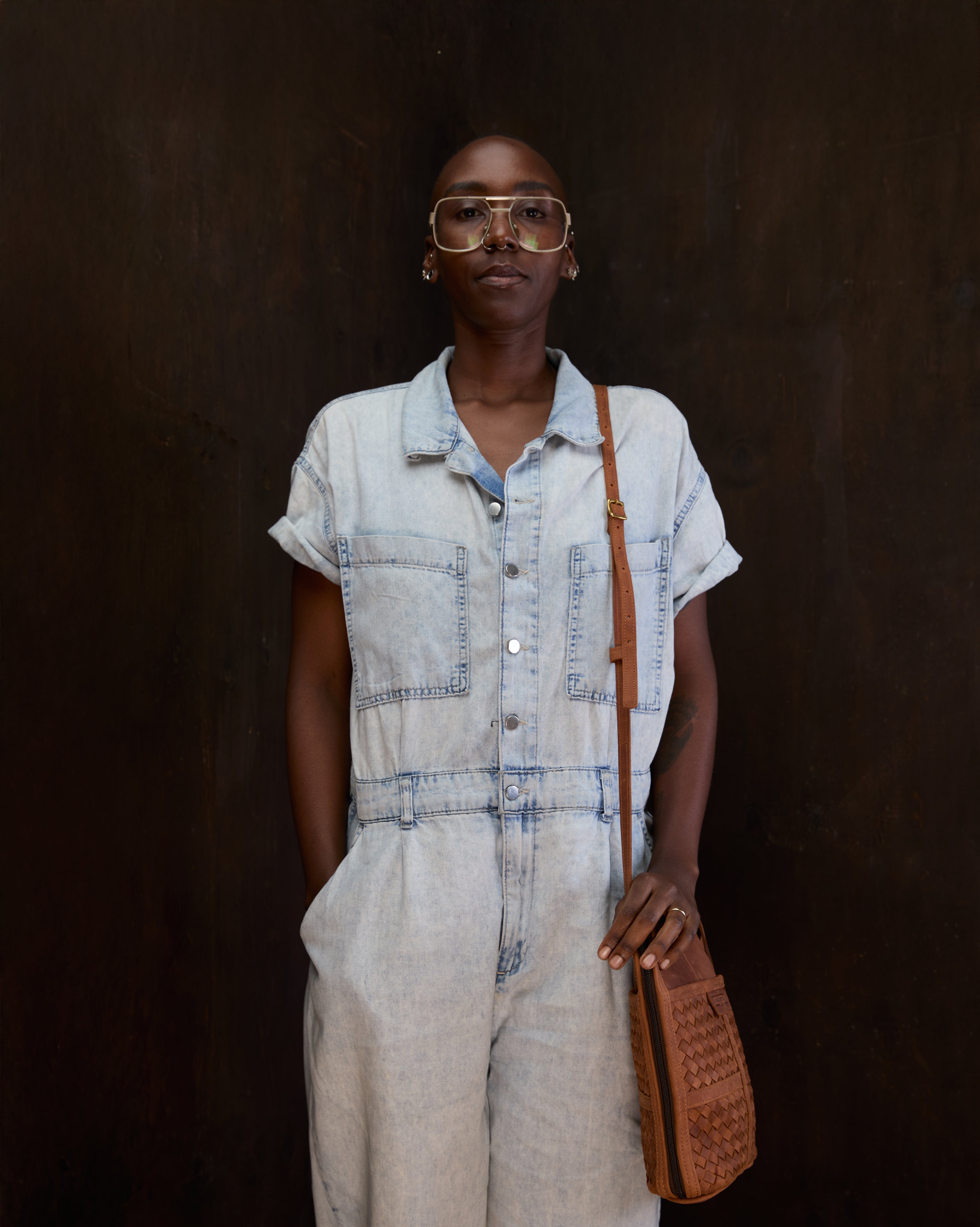 Pull-up Leather Sporran Crossbody (Woven) — view 3