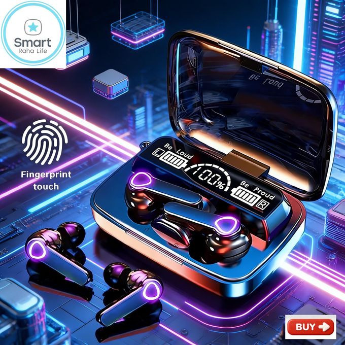RahaLife M19 Wireless Bluetooth Earphone Earpods Fingerprint Touch HiFi Stereo Pods