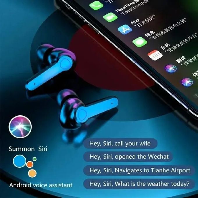 RahaLife M19 Wireless Bluetooth Earphone Earpods Fingerprint Touch HiFi Stereo Pods — view 3