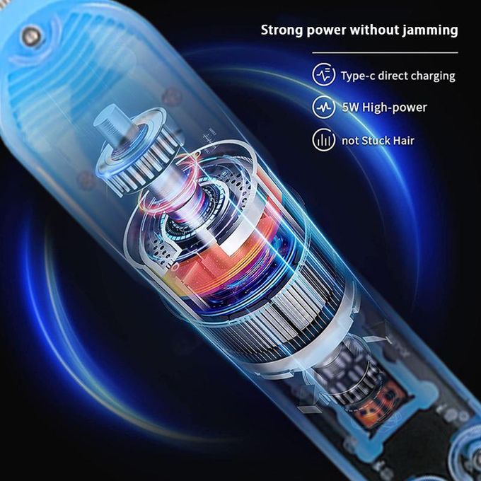 Rechargeable Hair Clipper/Hair Trimmer/Shaving Machine-Blue — view 2