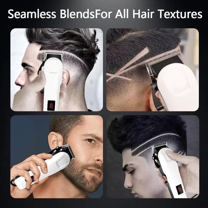 Rechargeable Hair Clipper/Hair Trimmer/Shaving Machine-White — view 2