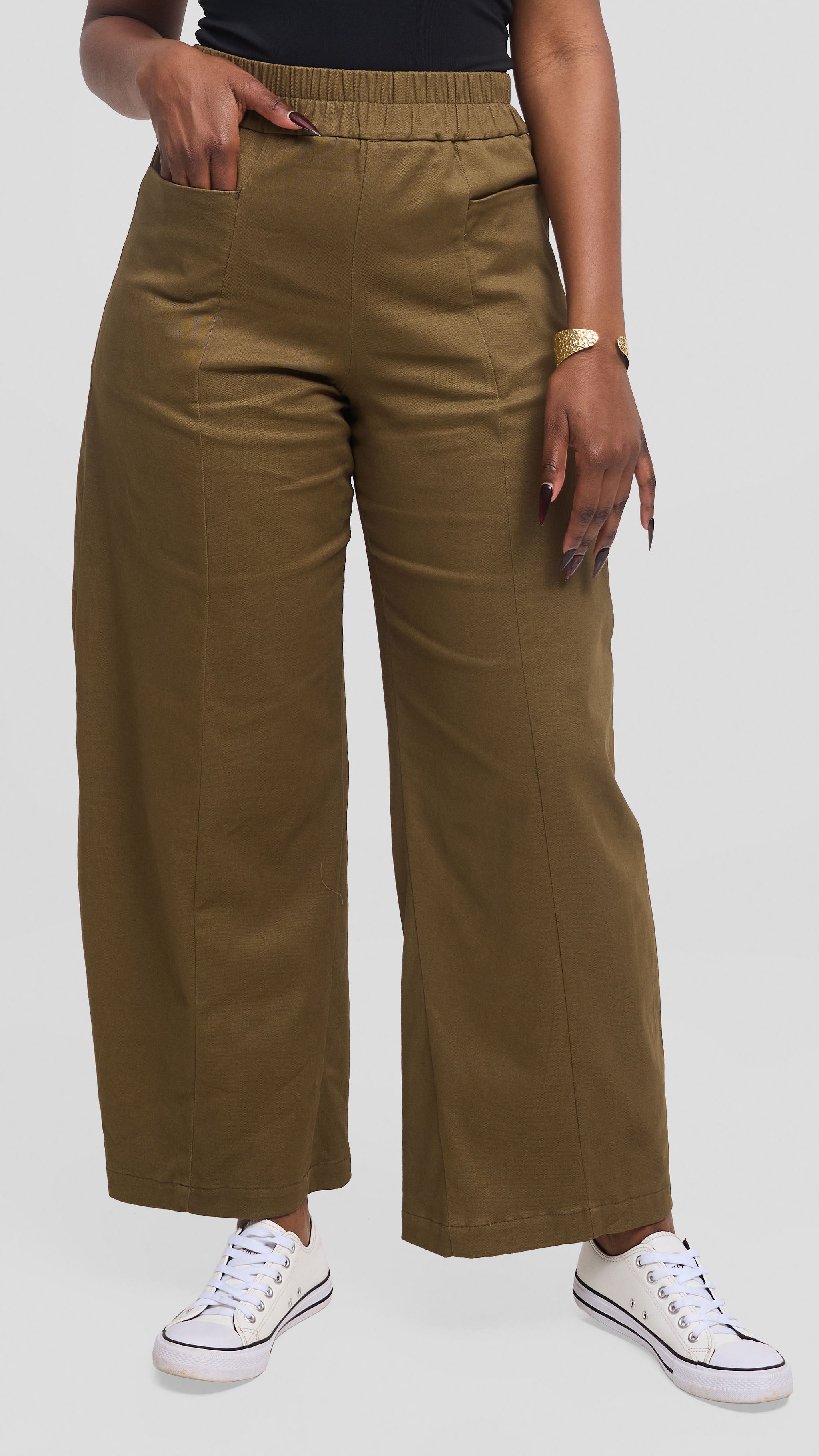 Safari by Vivo Barrel Pants in Cotton - Hunters — view 2