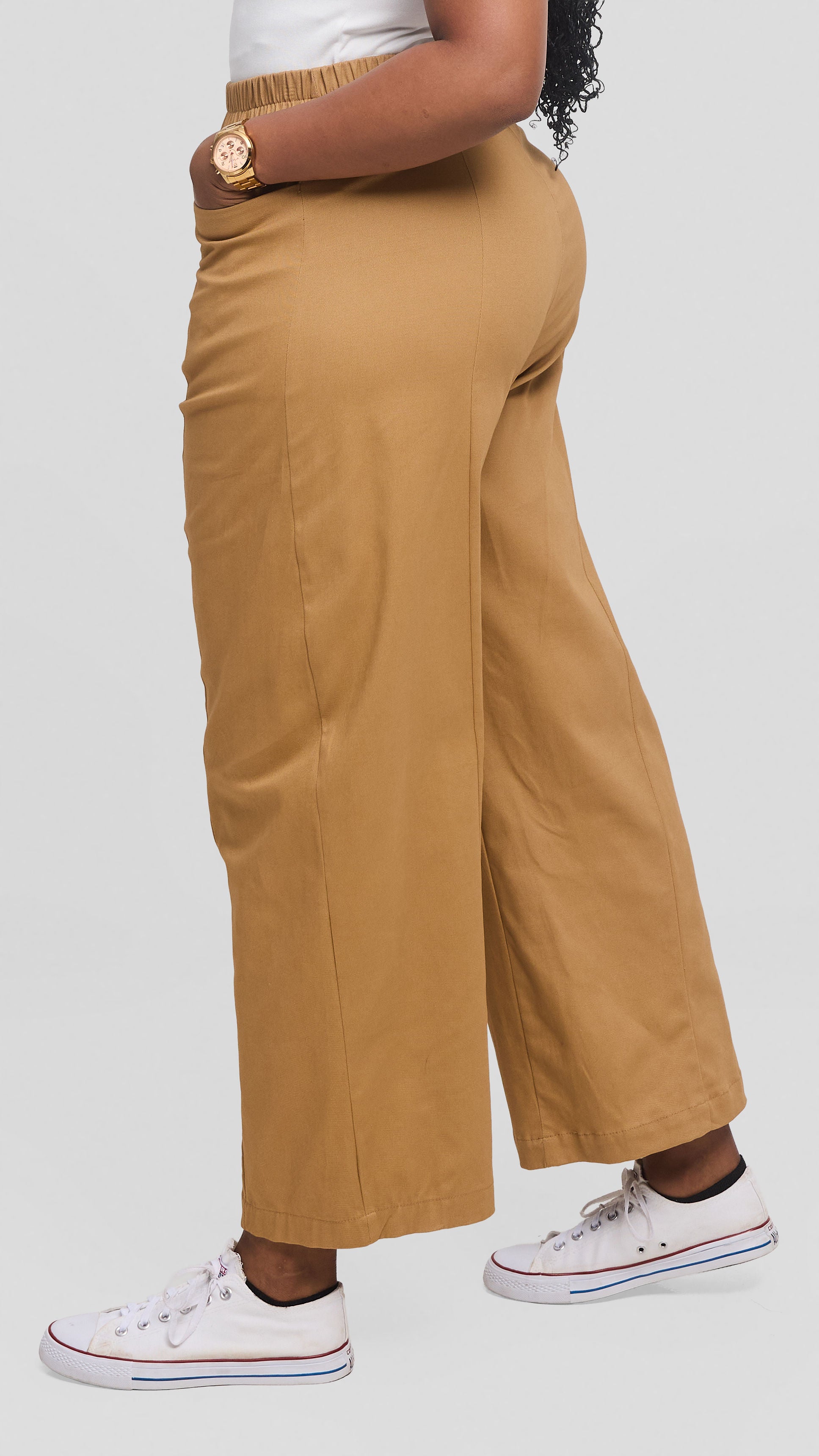 Safari by Vivo Barrel Pants in Cotton - Khaki Tan — view 3
