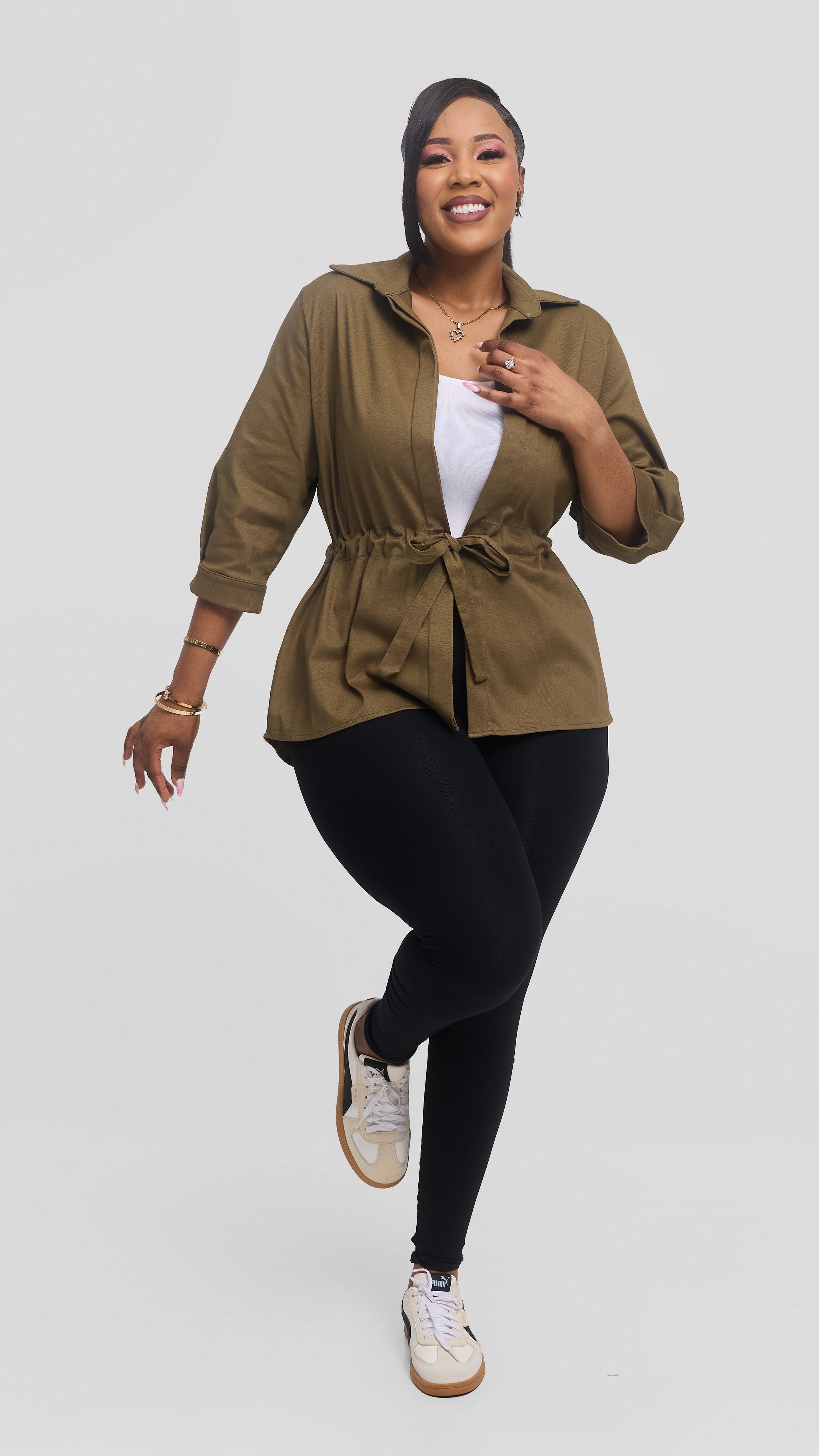 Safari by Vivo Peplum Jacket in Cotton - Hunters — view 2