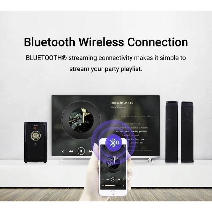 SB501 2.1CH Sound Bar SubWoofer with Bluetooth Home Theatrer 18000W PMPO - Black — view 3