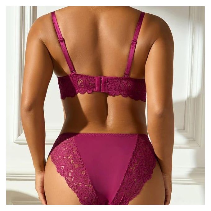 Sexy FRONT CROSS LACE BRA FOR WOMEN Cup C — view 3