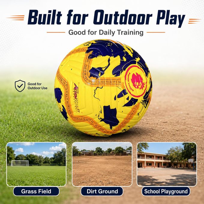 Size 5 Original Football Soccer Ball Durable Training Ball Indoor Outdoor Use Strong — view 3