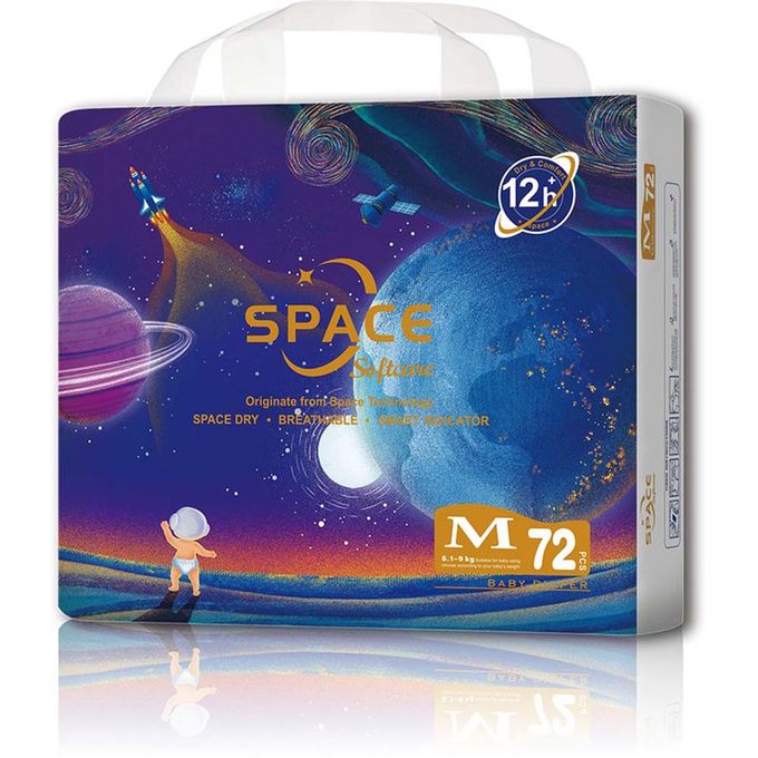 Space Diaper JB, Size M, 72 Count