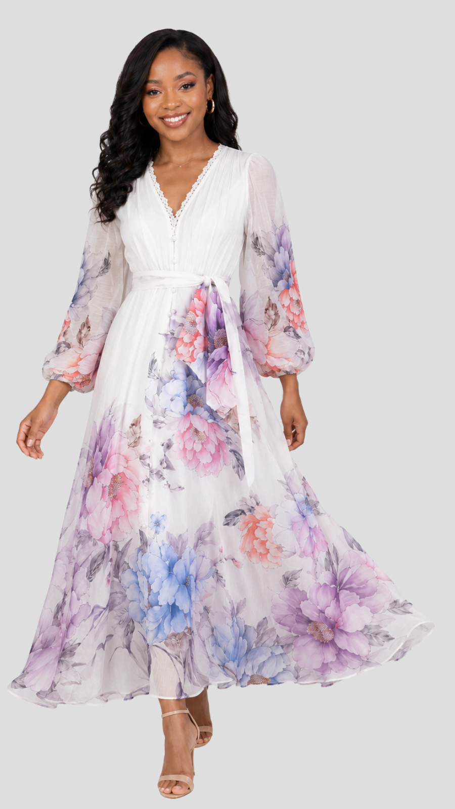 The Frenzy Rosabelle Lace Bloom Dress - White — view 2