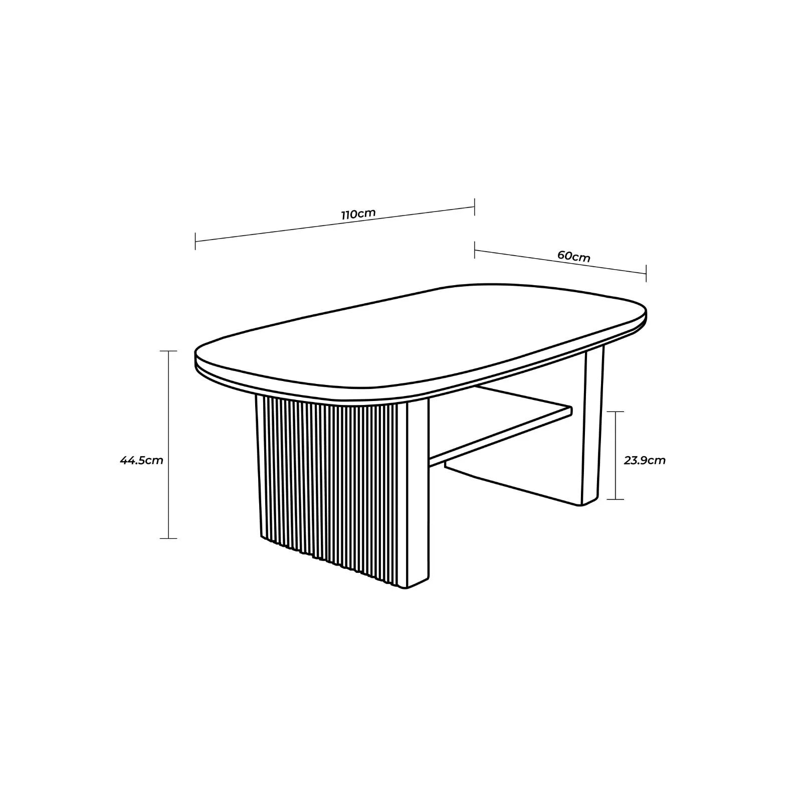 Thicky Legs Coffee Table [Kahawa Brown] — view 3