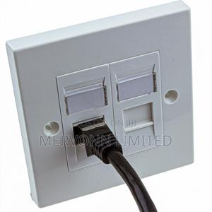 Twin/Double Data Faceplate - Dual Port Rj45 Wall Plate