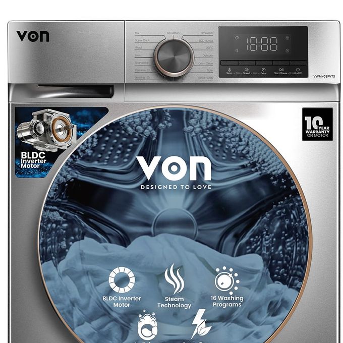 VWM-08FVTS Front Load Washing Machine - 8KG - Metal Grey — view 2