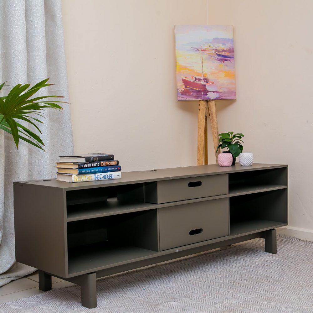 Wazi TV Stand (Stone Grey) — view 2