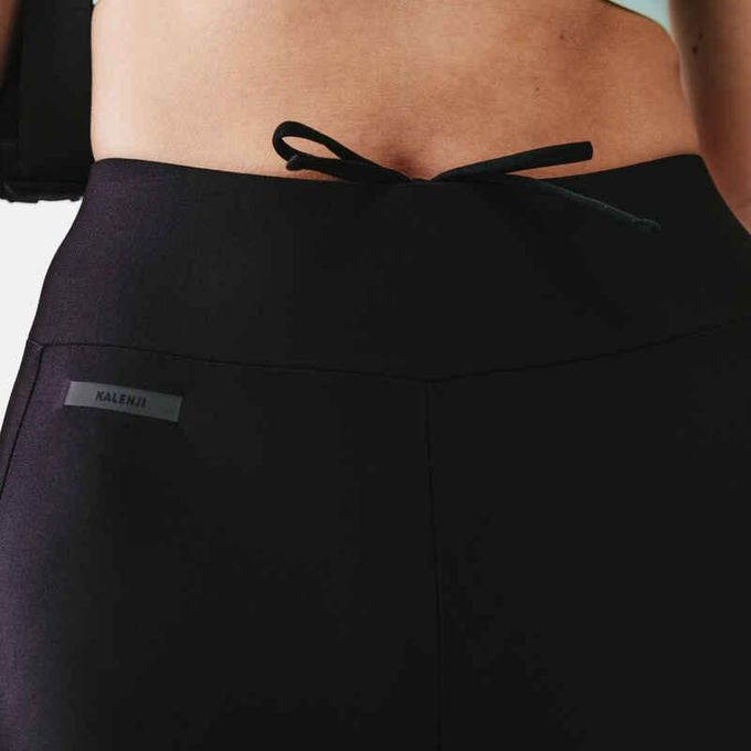 Women's Long Running Leggings Dry - Black — view 3