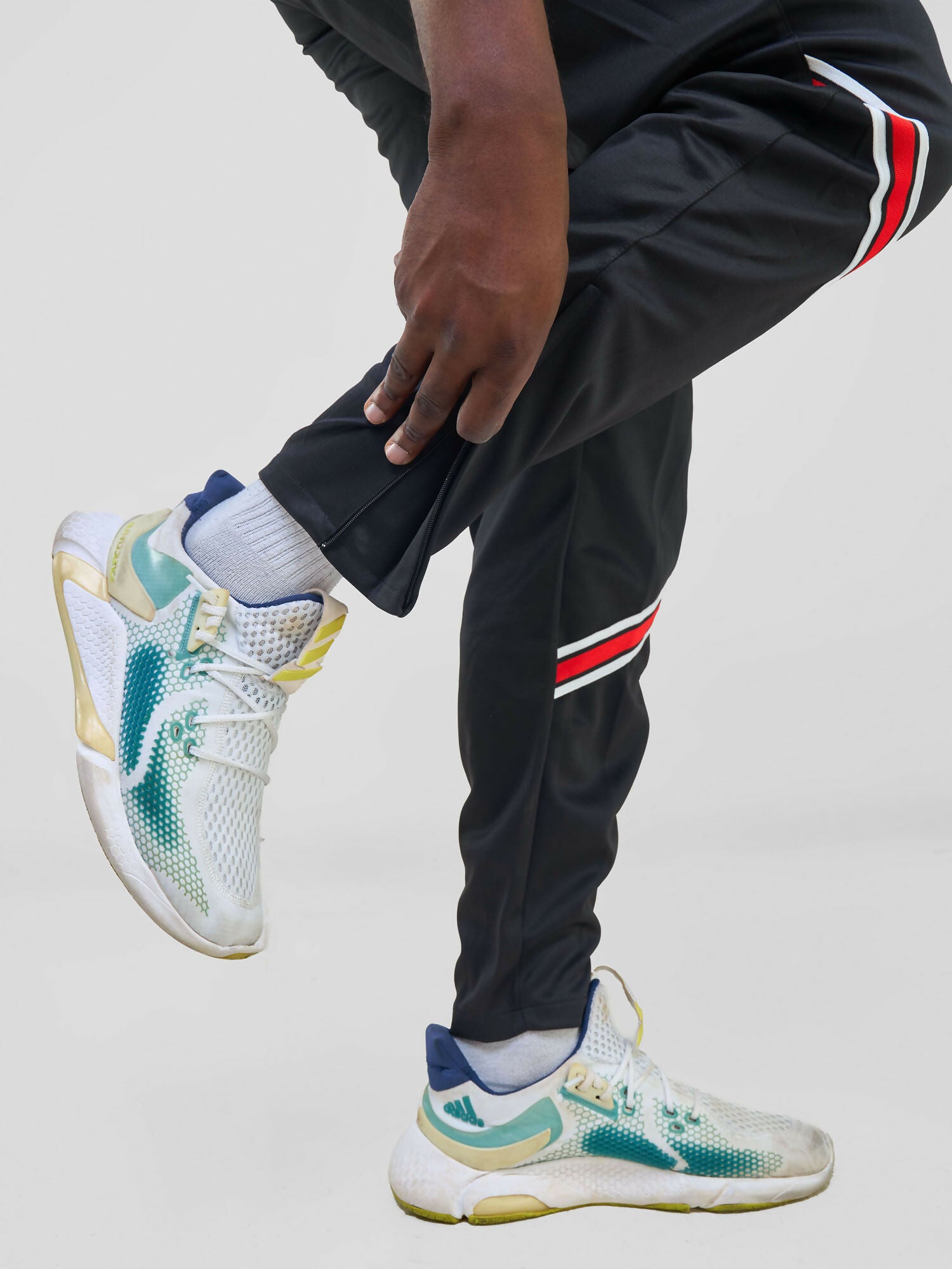 WSC Pambo Track Pants W/Elastic Drawstring Waist - Black — view 3